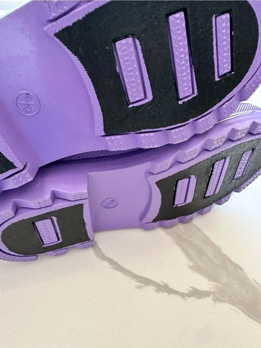 Kids Purple Unicorn Rain Boots with Pink Lining